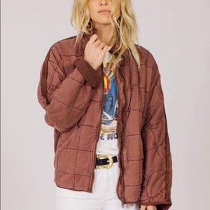 Free People Dolman Quilted Knit Jacket
